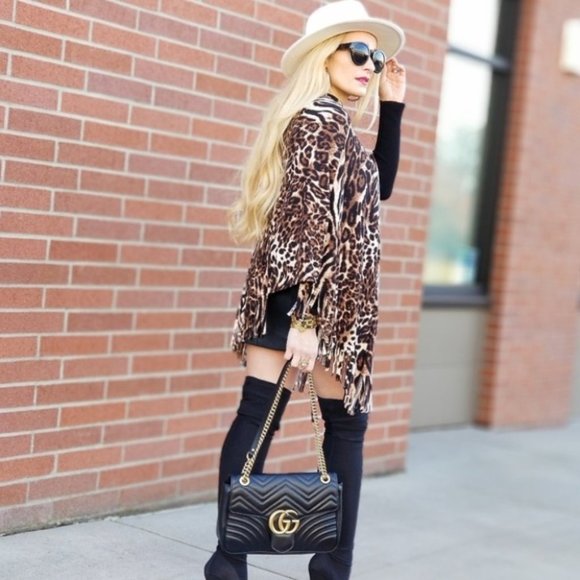 Leopard Print Poncho - Picture 4 of 4